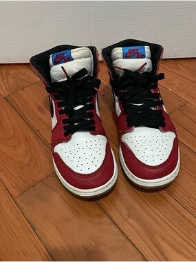 Nike Men's High-Top Sneakers - White, Red, Black